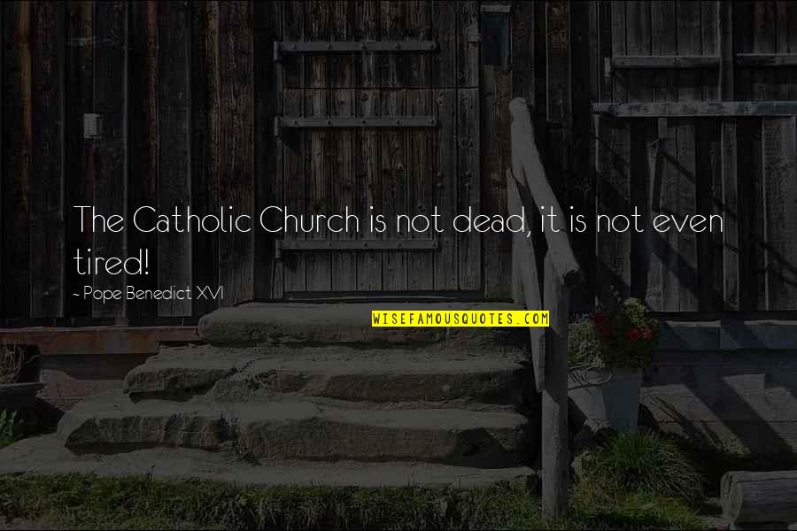 Pope Catholic Quotes By Pope Benedict XVI: The Catholic Church is not dead, it is