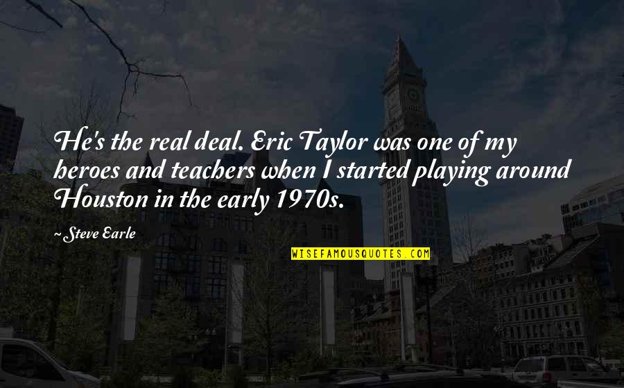 Pope Francis Fasting Quotes By Steve Earle: He's the real deal. Eric Taylor was one