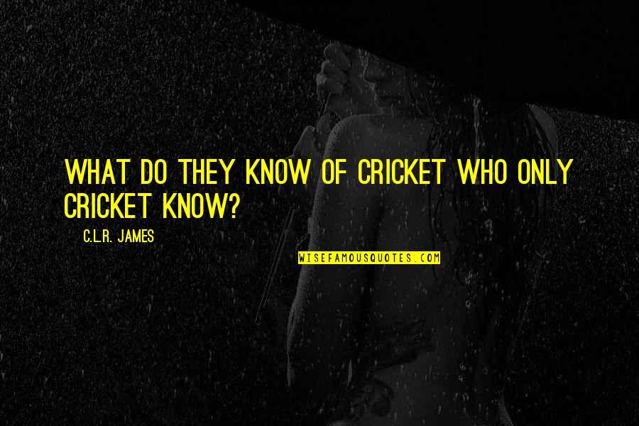 Pope Kyrillos Famous Quotes By C.L.R. James: What do they know of cricket who only