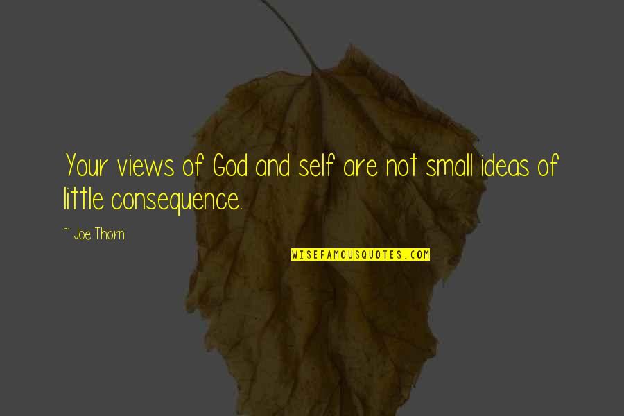 Popeney Faye Quotes By Joe Thorn: Your views of God and self are not