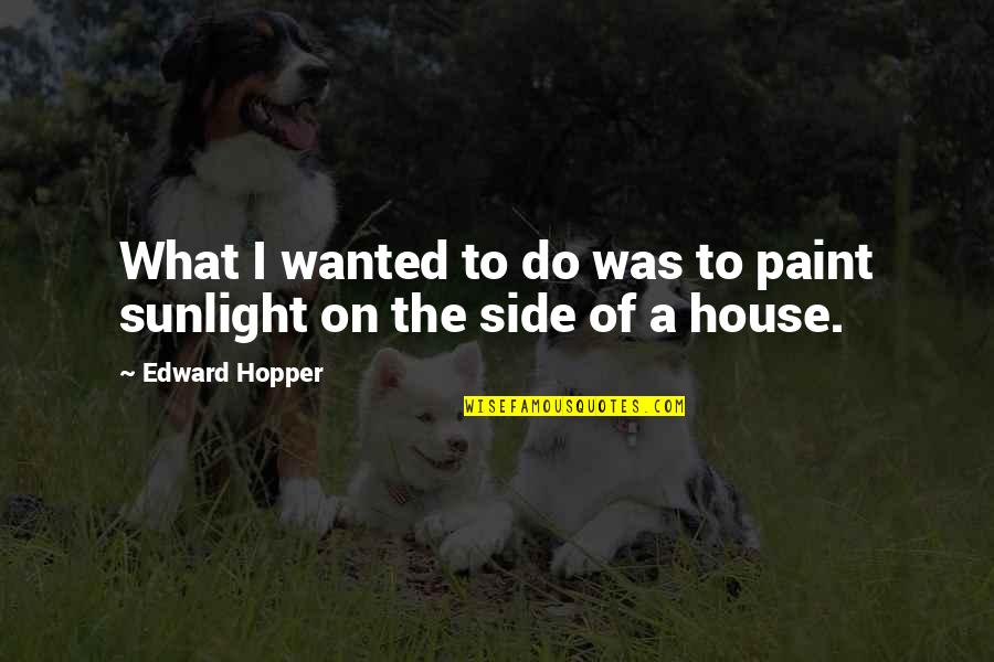 Poplave 2020 Quotes By Edward Hopper: What I wanted to do was to paint