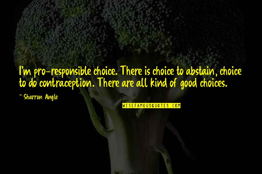 Popped Chips Quotes By Sharron Angle: I'm pro-responsible choice. There is choice to abstain, Popped Chips Quotes By Sharron Angle: I'm pro-responsible choice. There is choice to abstain,
