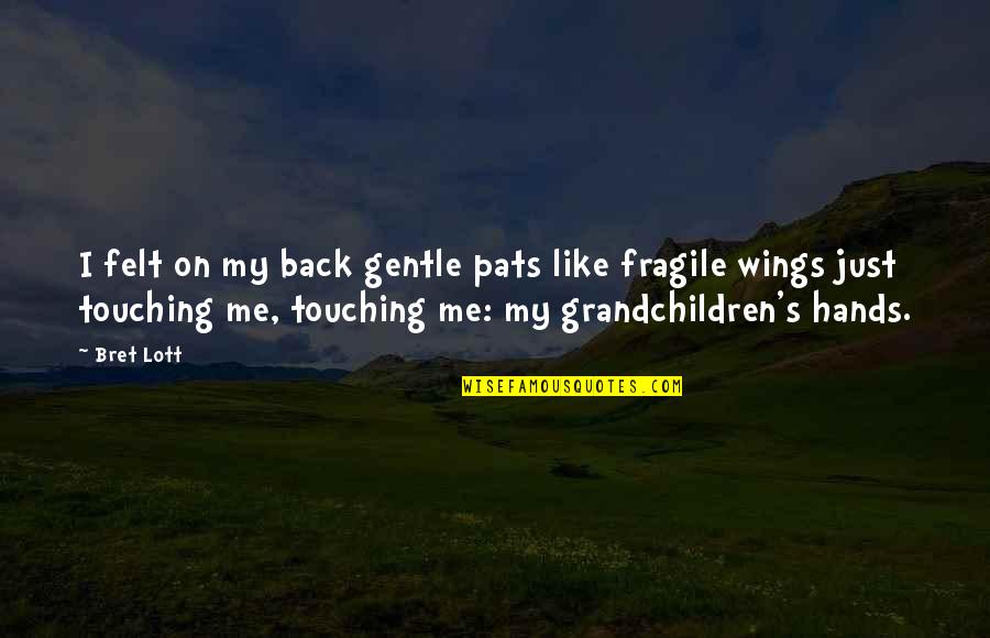 Popular Cherokee Quotes By Bret Lott: I felt on my back gentle pats like