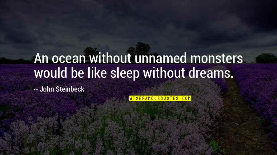 Popular Inspirational Quotes By John Steinbeck: An ocean without unnamed monsters would be like