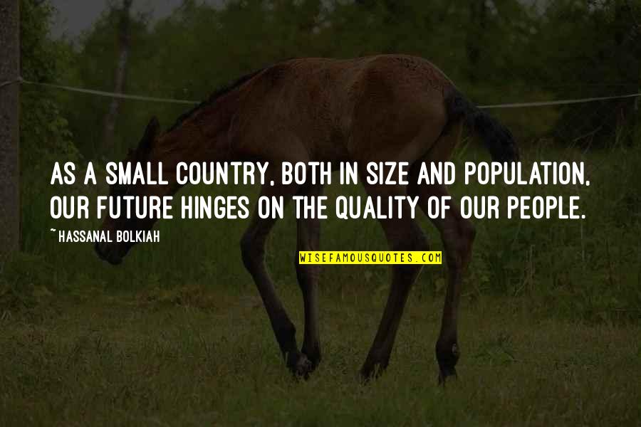 Population Quotes By Hassanal Bolkiah: As a small country, both in size and