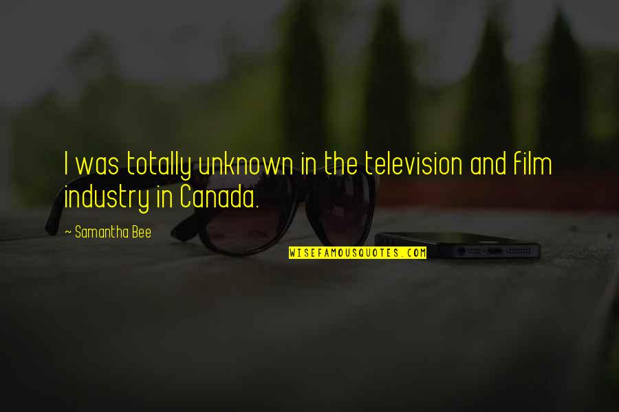 Poreikiu Quotes By Samantha Bee: I was totally unknown in the television and