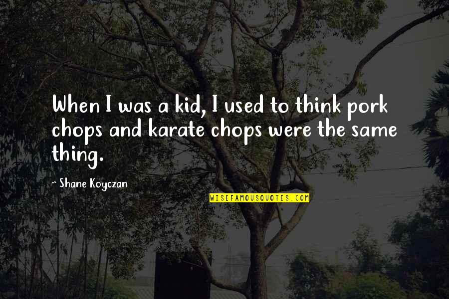 Pork Chops Quotes By Shane Koyczan: When I was a kid, I used to