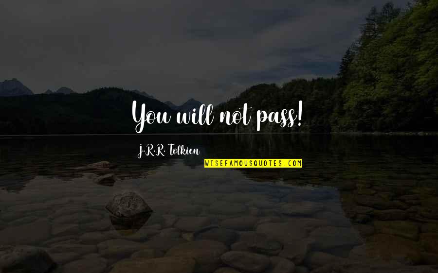 Porkchopo Quotes By J.R.R. Tolkien: You will not pass!
