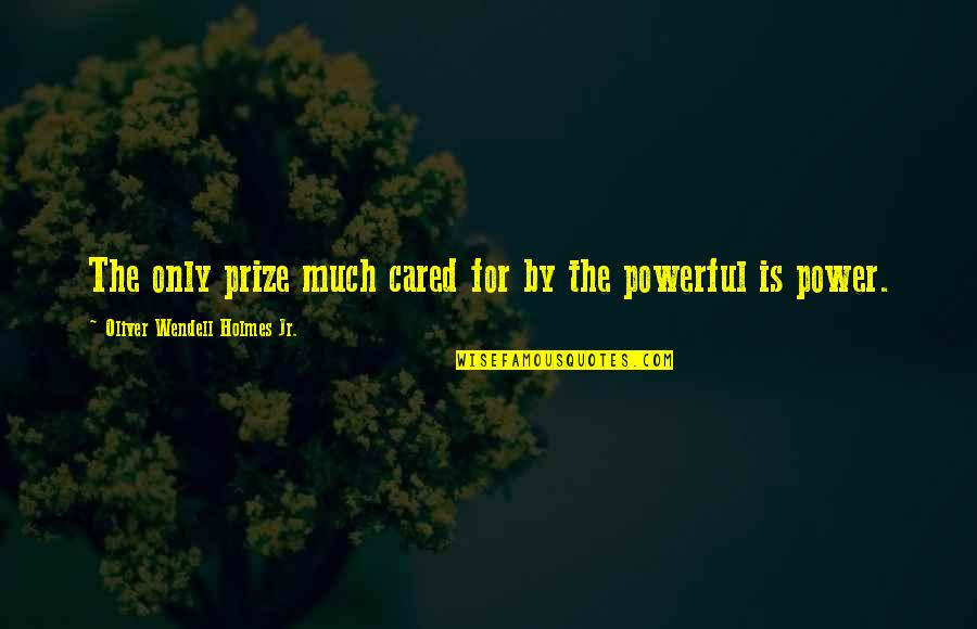 Pormalistiko Quotes By Oliver Wendell Holmes Jr.: The only prize much cared for by the Pormalistiko Quotes By Oliver Wendell Holmes Jr.: The only prize much cared for by the