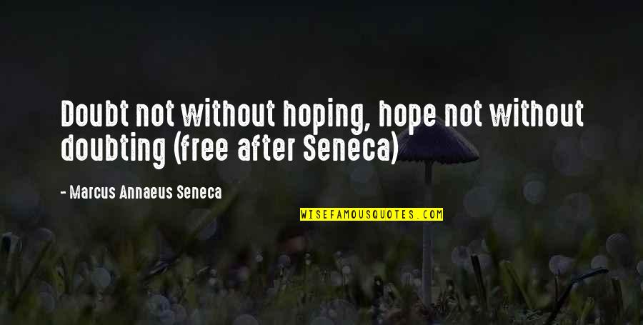 Porozumel Quotes By Marcus Annaeus Seneca: Doubt not without hoping, hope not without doubting