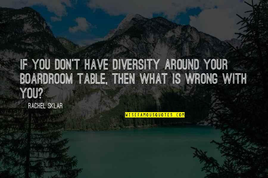 Portalupi Healdsburg Quotes By Rachel Sklar: If you DON'T have diversity around your boardroom