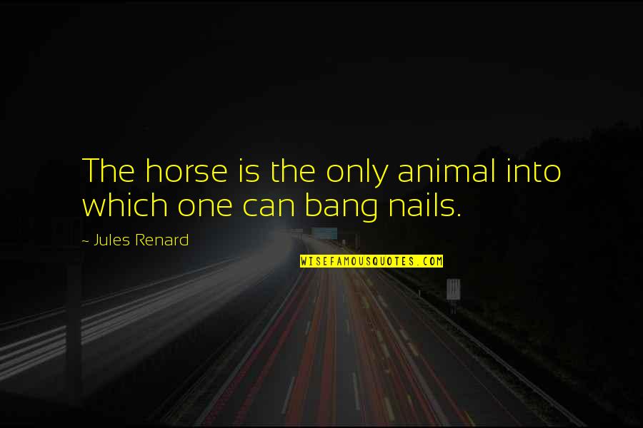 Portelli Bruno Quotes By Jules Renard: The horse is the only animal into which Portelli Bruno Quotes By Jules Renard: The horse is the only animal into which