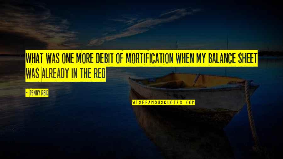 Portim O Distrito Quotes By Penny Reid: What was one more debit of mortification when