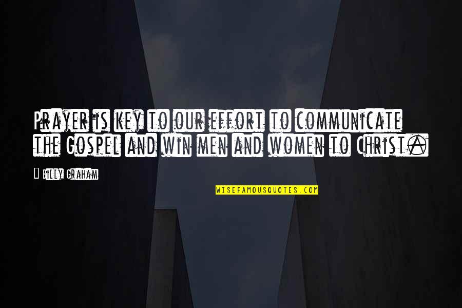 Portishead Songs Quotes By Billy Graham: Prayer is key to our effort to communicate Portishead Songs Quotes By Billy Graham: Prayer is key to our effort to communicate