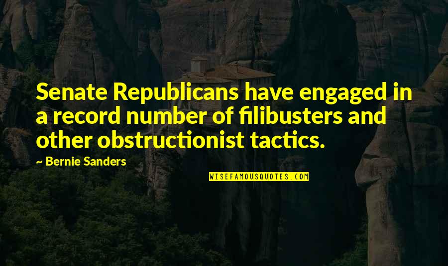 Porzione Gnocchi Quotes By Bernie Sanders: Senate Republicans have engaged in a record number