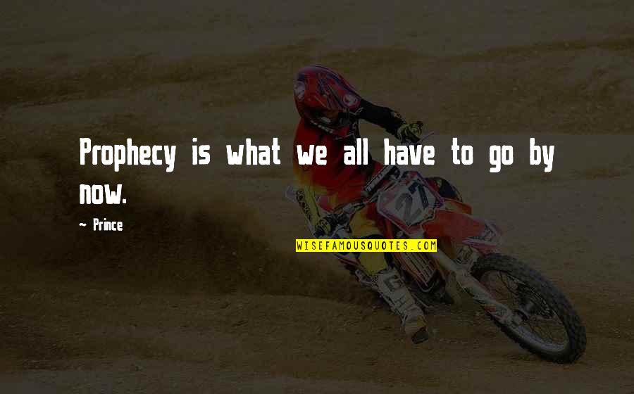 Posebni Kolektivni Quotes By Prince: Prophecy is what we all have to go