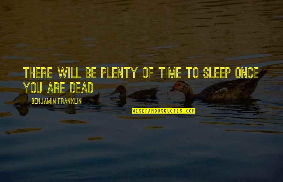 Posh Goodbye Quotes By Benjamin Franklin: There will be plenty of time to sleep