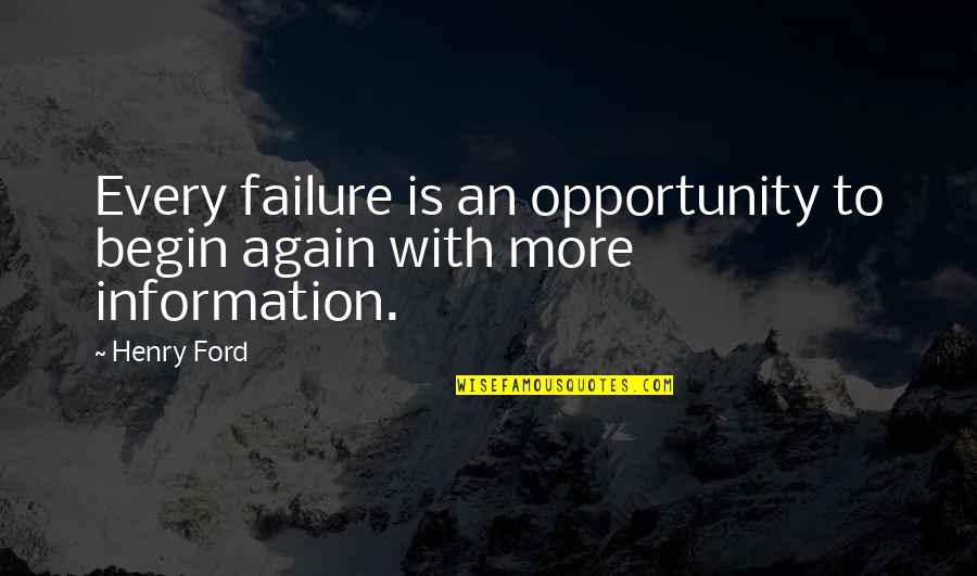 Posilovich Quotes By Henry Ford: Every failure is an opportunity to begin again