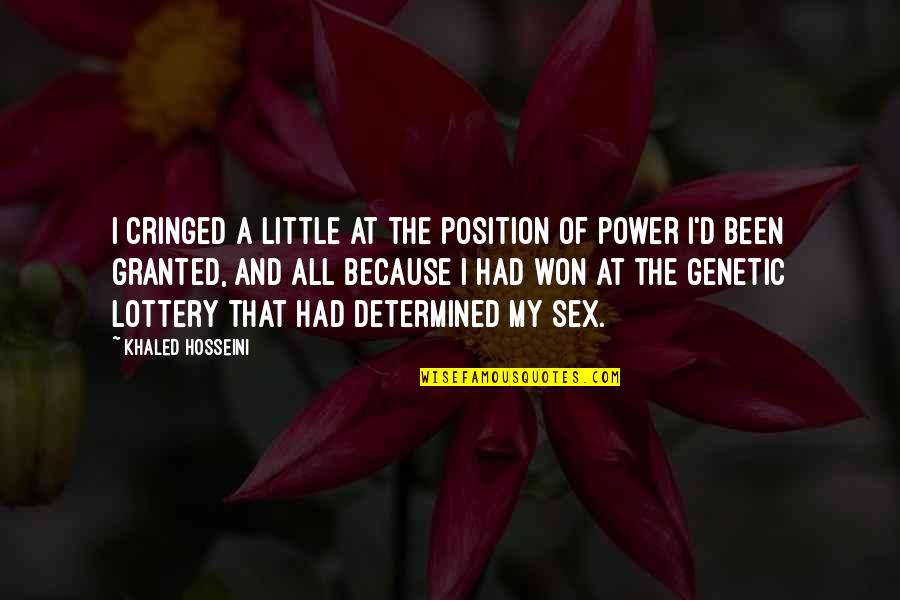 Position And Power Quotes By Khaled Hosseini: I cringed a little at the position of