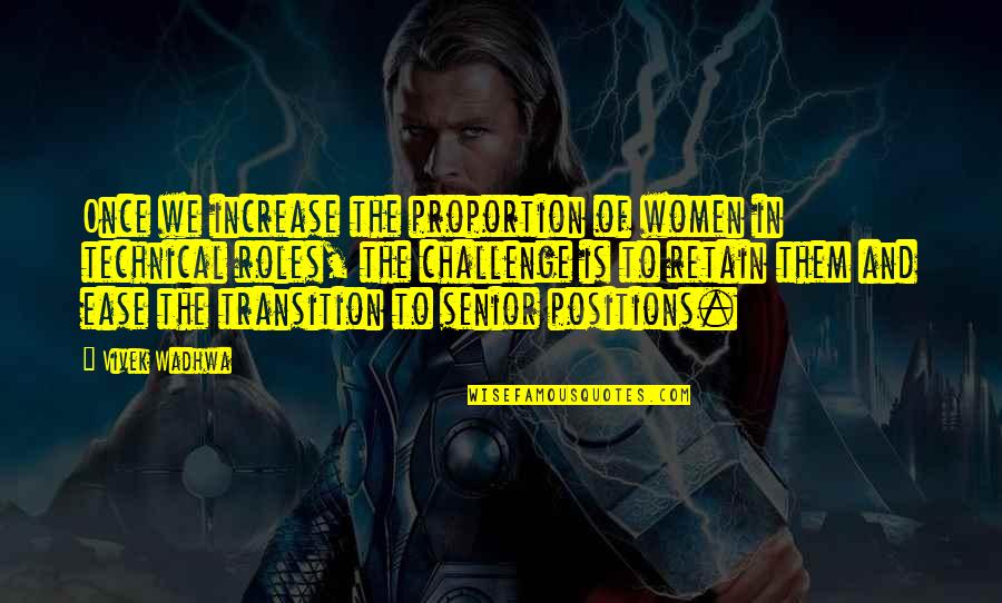 Positions To Ease Quotes By Vivek Wadhwa: Once we increase the proportion of women in