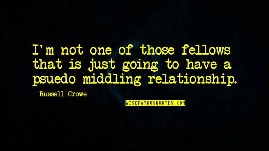 Positive Attitude Towards Others Quotes By Russell Crowe: I'm not one of those fellows that is