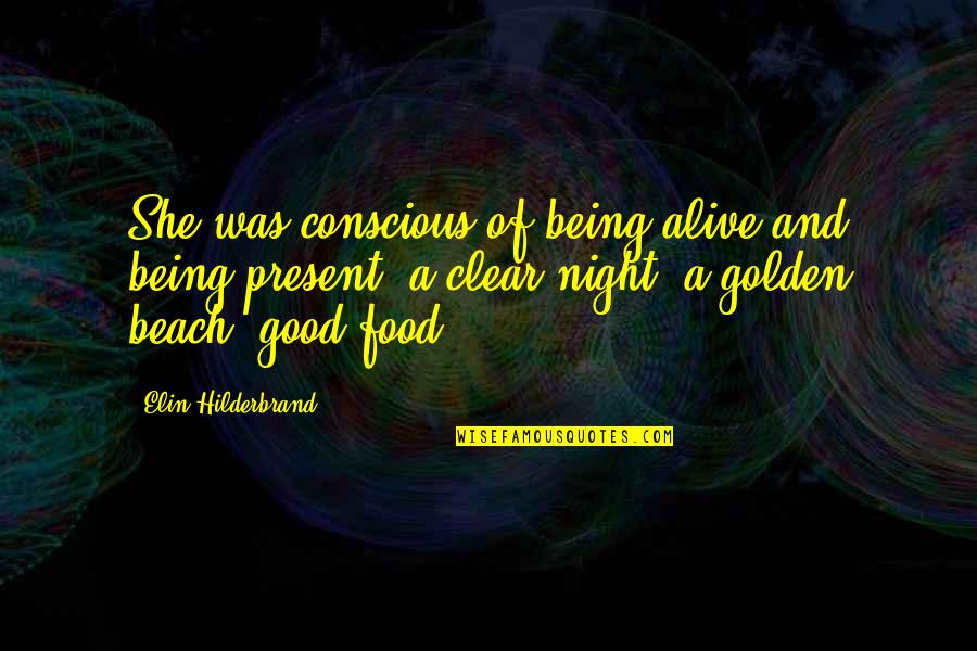 Positive Chiropractic Quotes By Elin Hilderbrand: She was conscious of being alive and being