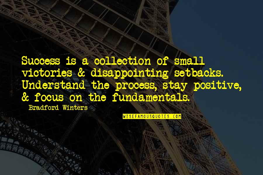 Positive Collection Quotes By Bradford Winters: Success is a collection of small victories &