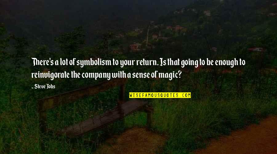 Positive Collection Quotes By Steve Jobs: There's a lot of symbolism to your return.