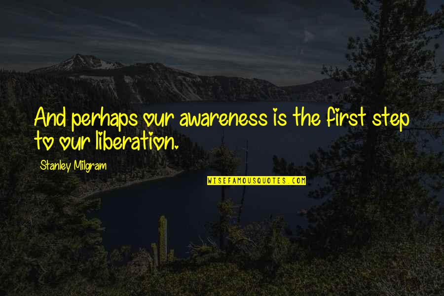 Positive Native Quotes By Stanley Milgram: And perhaps our awareness is the first step