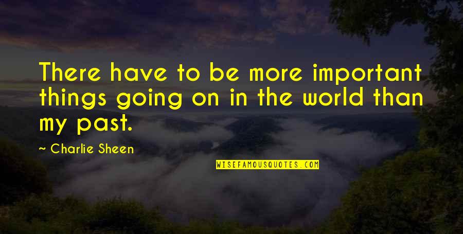 Positive Receptionist Quotes By Charlie Sheen: There have to be more important things going