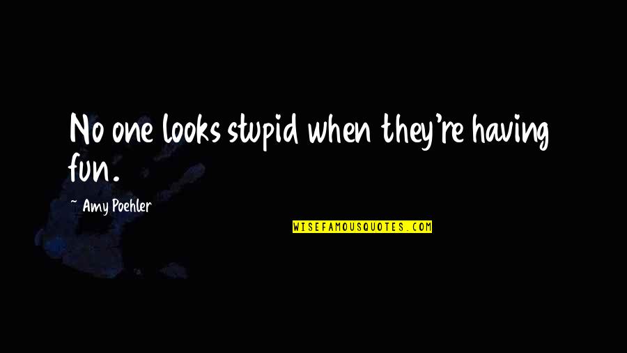 Positive Studying Quotes By Amy Poehler: No one looks stupid when they're having fun. Positive Studying Quotes By Amy Poehler: No one looks stupid when they're having fun.