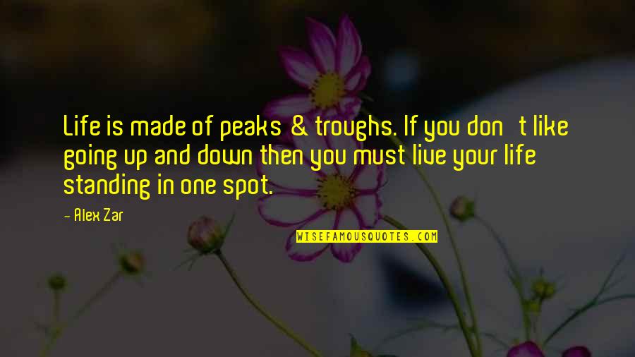 Positive Thinking In Life Quotes By Alex Zar: Life is made of peaks & troughs. If