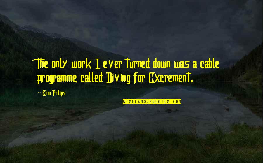 Positive Word For Selfish Quotes By Emo Philips: The only work I ever turned down was