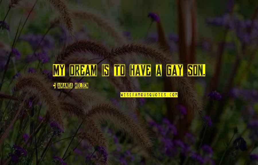 Possaments Quotes By Amanda Holden: My dream is to have a gay son.