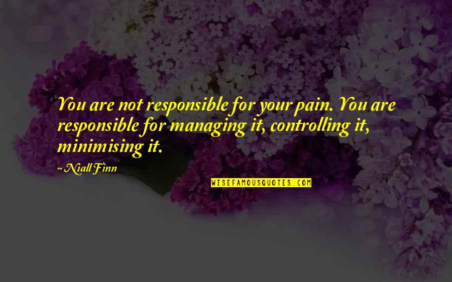 Possebilities Quotes By Niall Finn: You are not responsible for your pain. You
