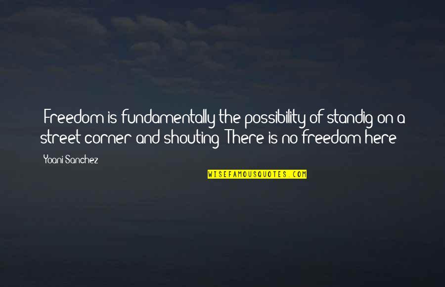 Possibility Inspirational Quotes By Yoani Sanchez: "Freedom is fundamentally the possibility of standig on