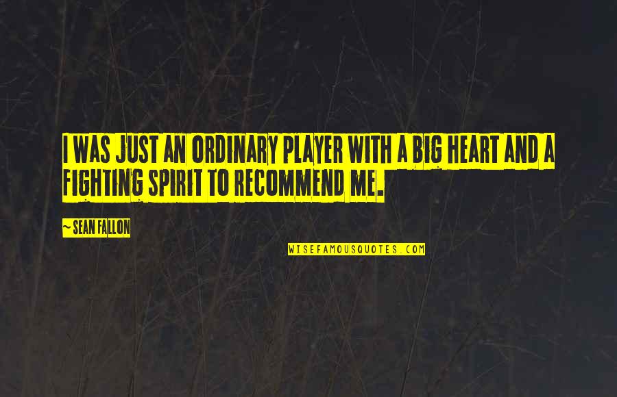 Possible Break Up Quotes By Sean Fallon: I was just an ordinary player with a
