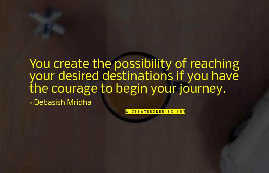 Possiblity Quotes By Debasish Mridha: You create the possibility of reaching your desired Possiblity Quotes By Debasish Mridha: You create the possibility of reaching your desired