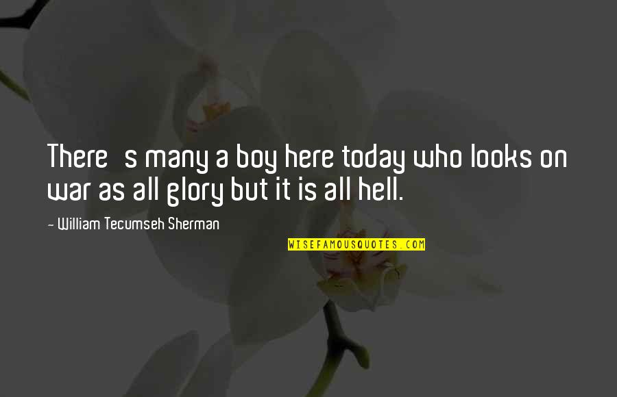 Post Cancer Quotes By William Tecumseh Sherman: There's many a boy here today who looks