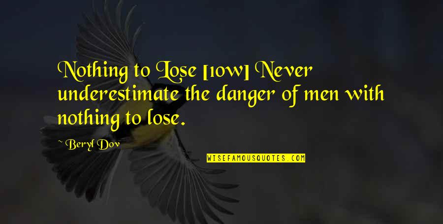 Post Haste Quotes By Beryl Dov: Nothing to Lose [10w] Never underestimate the danger