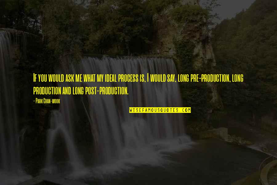 Post My Quotes By Park Chan-wook: If you would ask me what my ideal Post My Quotes By Park Chan-wook: If you would ask me what my ideal