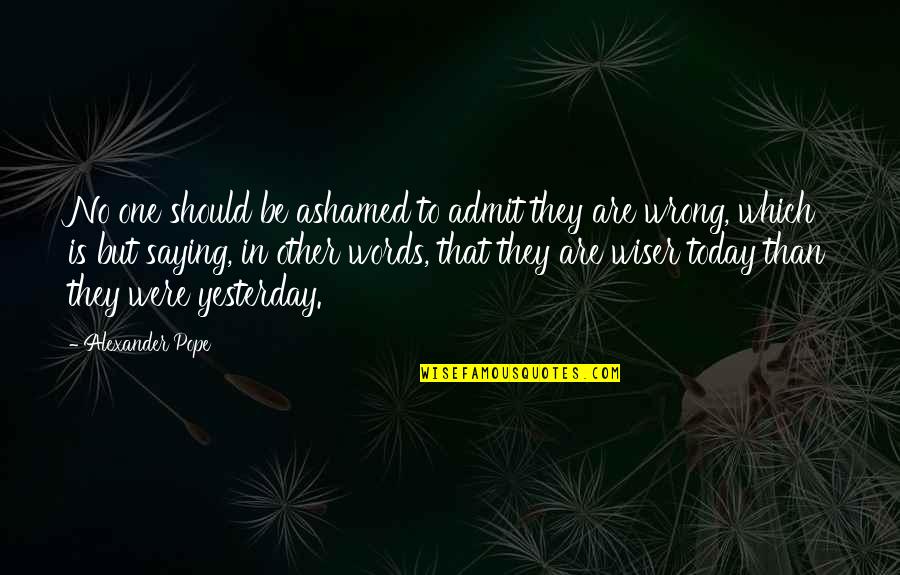 Post Traumatic Stress Disorder War Quotes By Alexander Pope: No one should be ashamed to admit they