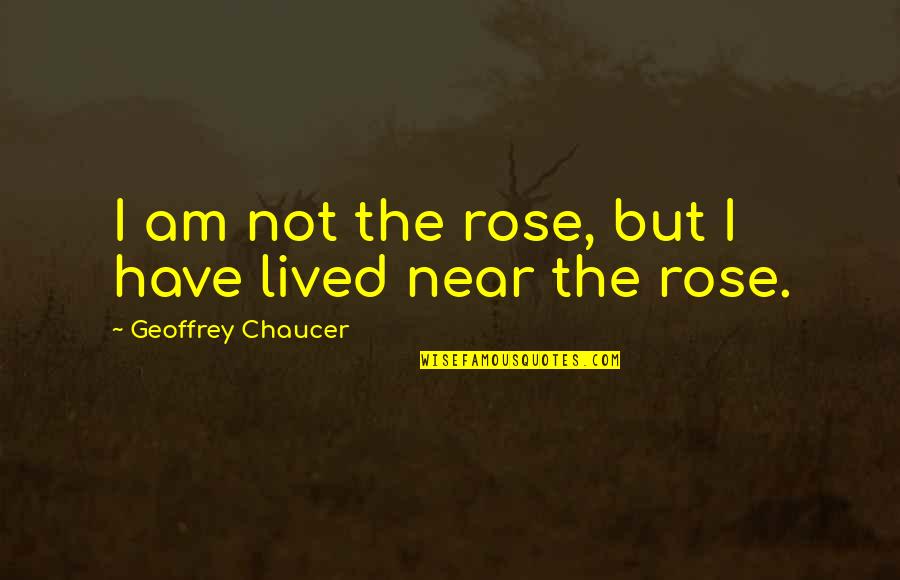 Postdated Stimulus Quotes By Geoffrey Chaucer: I am not the rose, but I have