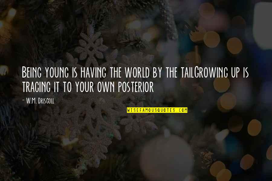 Posterior Quotes By W.M. Driscoll: Being young is having the world by the
