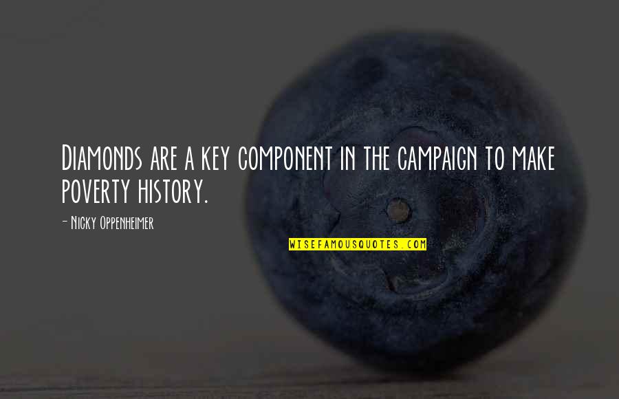 Postnational Constellation Quotes By Nicky Oppenheimer: Diamonds are a key component in the campaign