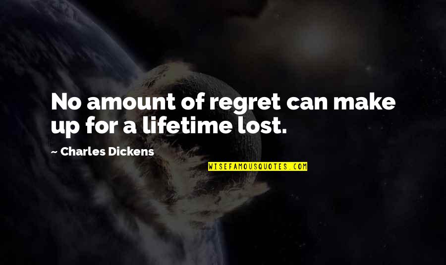 Postpones Quotes By Charles Dickens: No amount of regret can make up for