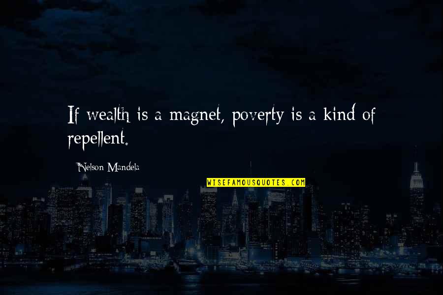 Postrado De Vastago Quotes By Nelson Mandela: If wealth is a magnet, poverty is a
