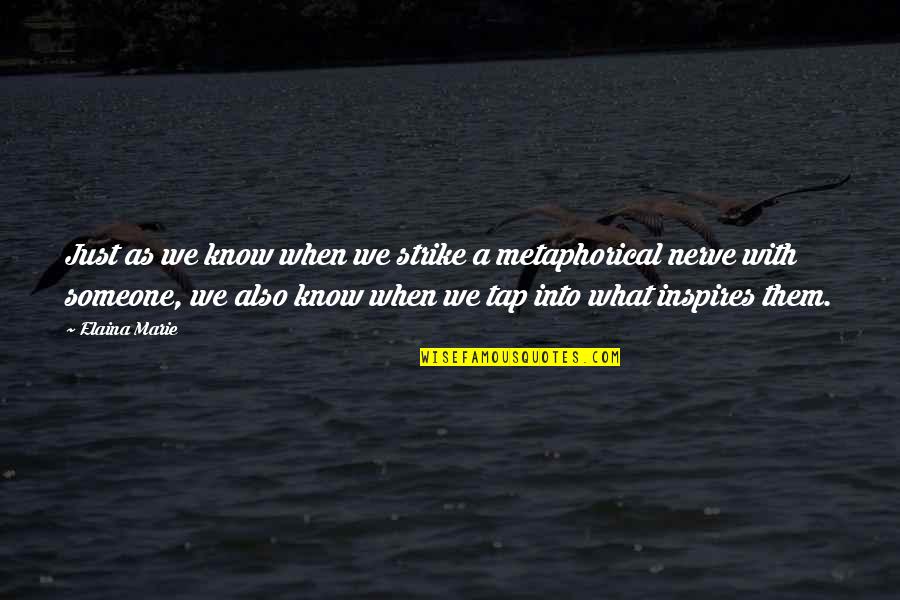 Posttest Quotes By Elaina Marie: Just as we know when we strike a Posttest Quotes By Elaina Marie: Just as we know when we strike a