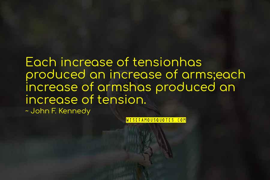 Potansiyel Fark Quotes By John F. Kennedy: Each increase of tensionhas produced an increase of