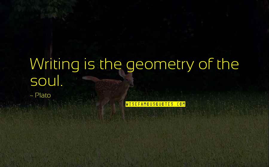 Potenciales De Membrana Quotes By Plato: Writing is the geometry of the soul.